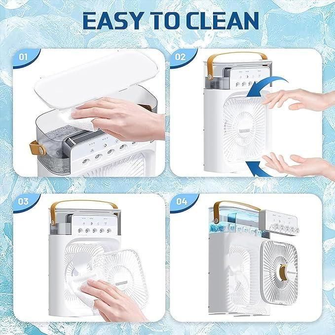 USB Portable Air Cooler Fan – Water Spray Mist Electric Fan & Humidifier for Home (Multifunction | 120g)