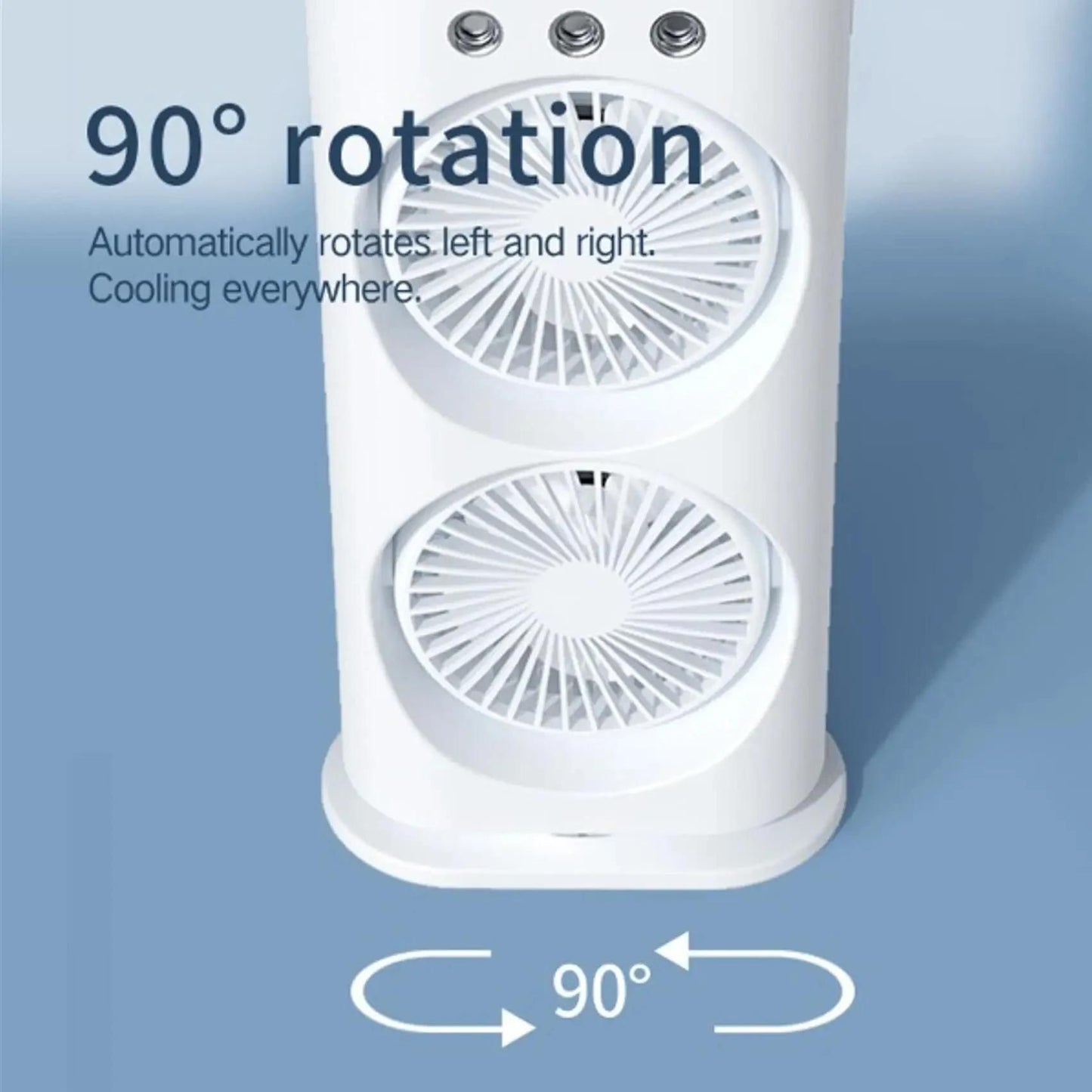 Double-Ended Spray Mist Fan – Portable Multi-Function Cooling Fan with Water Mist Spray (Assorted Colors)