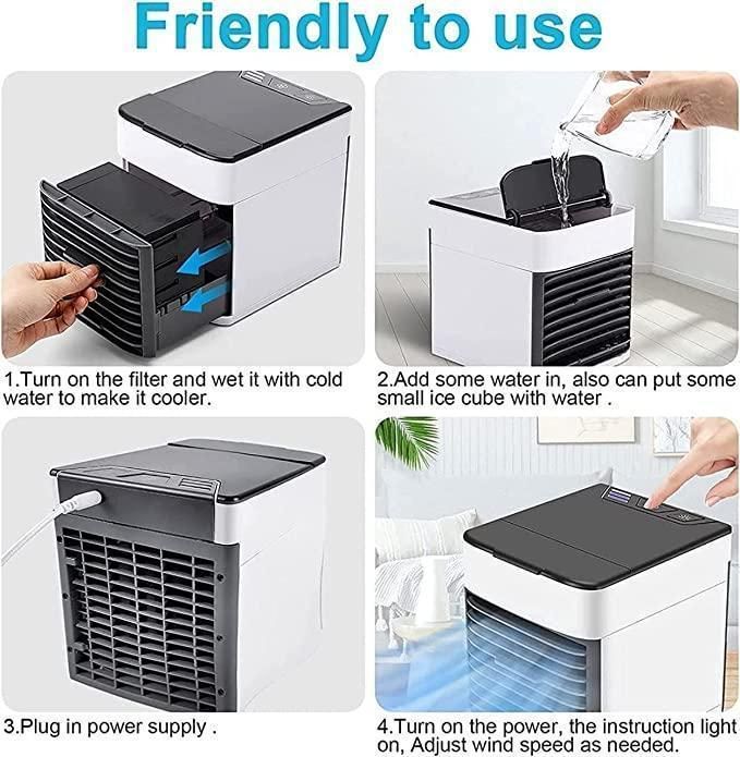 Mini Air Conditioner Air Cooler – Portable & Compact Personal Cooling Fan (Multicolor)