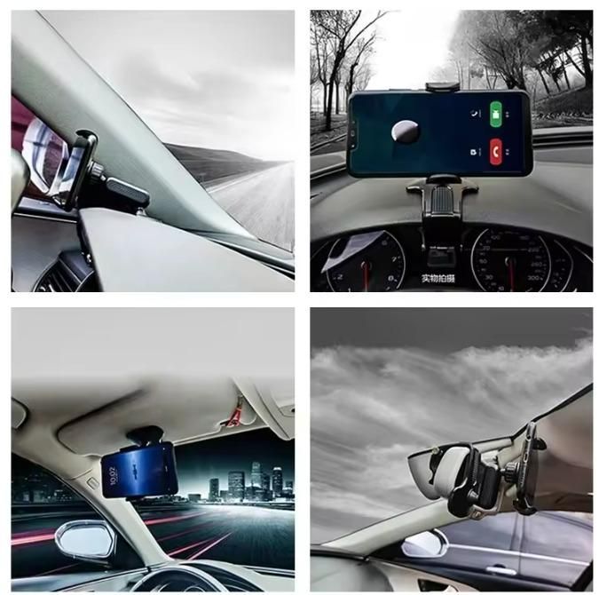 360° Rotating Phone Holder | Universal Car Mount for Dashboard, Mirror & Visor