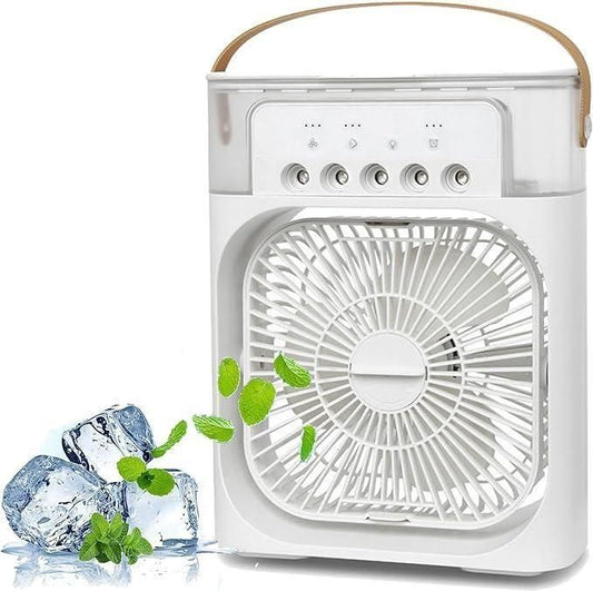 USB Portable Air Cooler Fan – Water Spray Mist Electric Fan & Humidifier for Home (Multifunction | 120g)