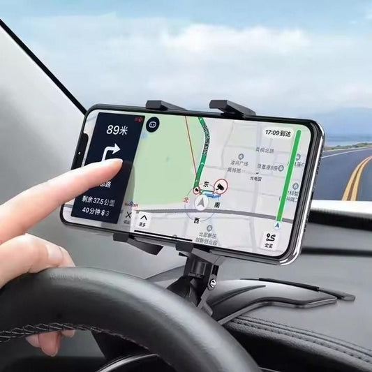360° Rotating Phone Holder | Universal Car Mount for Dashboard, Mirror & Visor